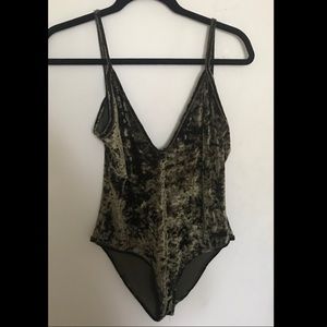 Green Velvet Onesie.